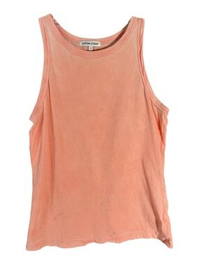 Cotton Citizen 100% Supima Cotton Orange Tank Top S